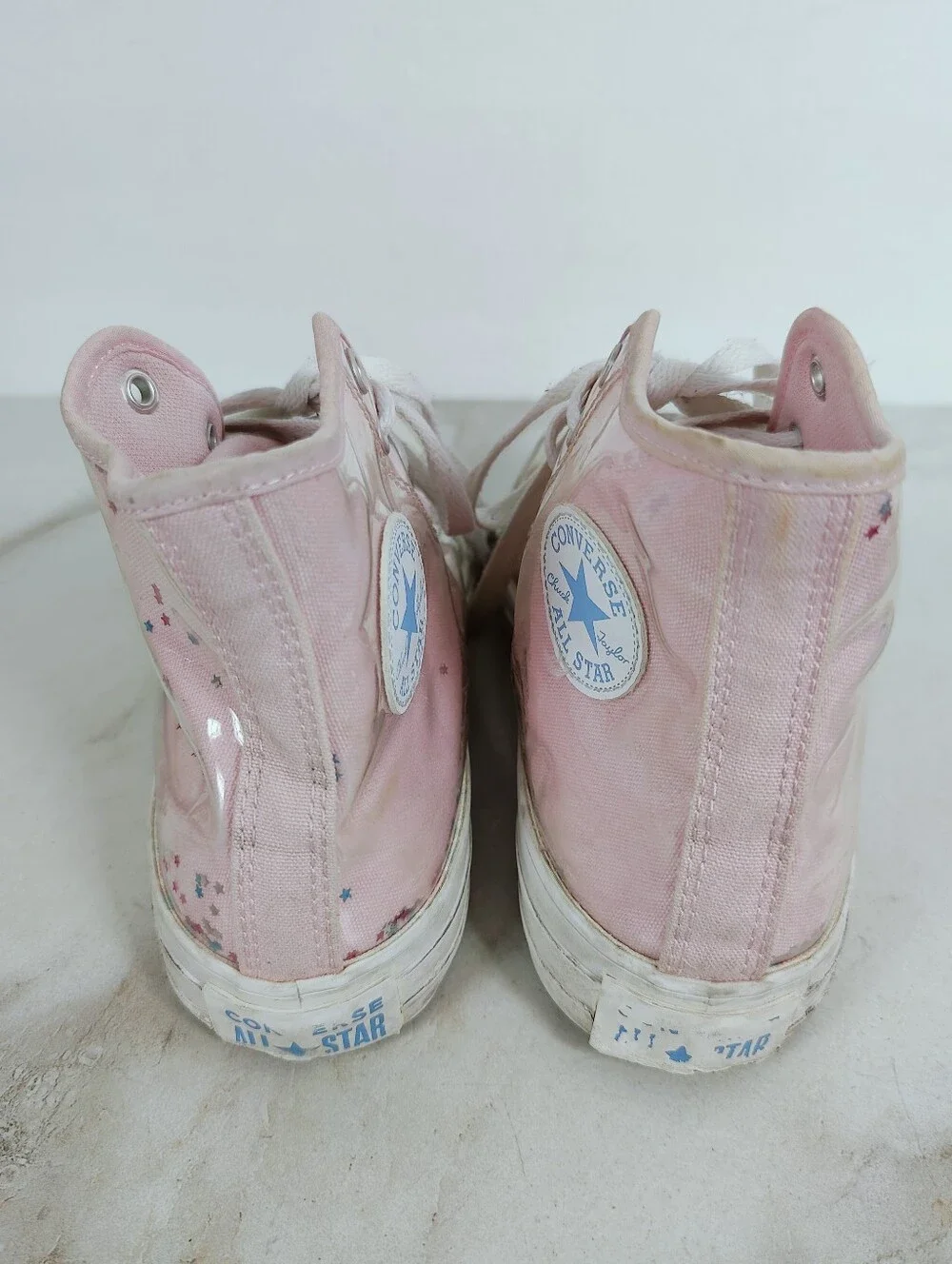 Converse Girls' Chuck Taylor All Star Confetti High Top Sneakers, Pink, Sz 5